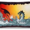 Nici 37490 Kissen Creatures Seeungeheuer 43x25cm Plüsch Drachen Kuschelkissen