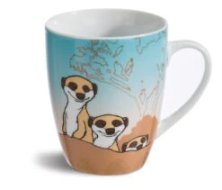 Nici 41446 Porzellantasse Erdmännchen Meerkat Kaffeetasse Teetasse Fancy Mug