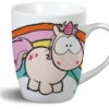 Nici 42234 Tasse Einhorn Rainbow Flair + Theodor & Friends 8x10cm Porzellan