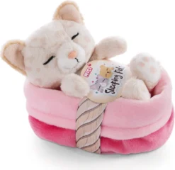 NICI Spielwaren Sleeping Pets Kätzchen Mit Leopardenmuster 12cm Im Kuscheltiere Teddies & Plüschfiguren