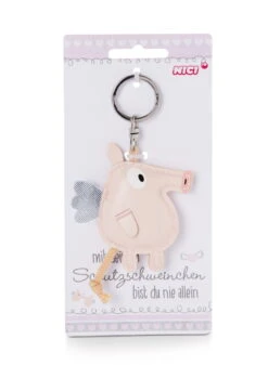 Nici 46050 Schlüsselanhänger Schutzschweinchen Aus Kunstleder 7cm