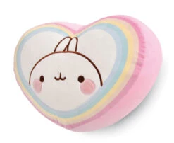 Nici 48228 Kissen Herzförmig Molang Regenbogenherz 40x30cm Stretch-Plüsch Kawaii -Nici 48228 03 ZA Frei