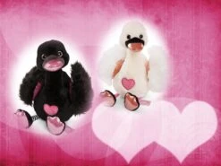 Nici 48270 + 48271 SET Zwei Schwäne 50cm Plüsch Kuscheltier Love Classics GREEN -Nici 48266 48267 set 2