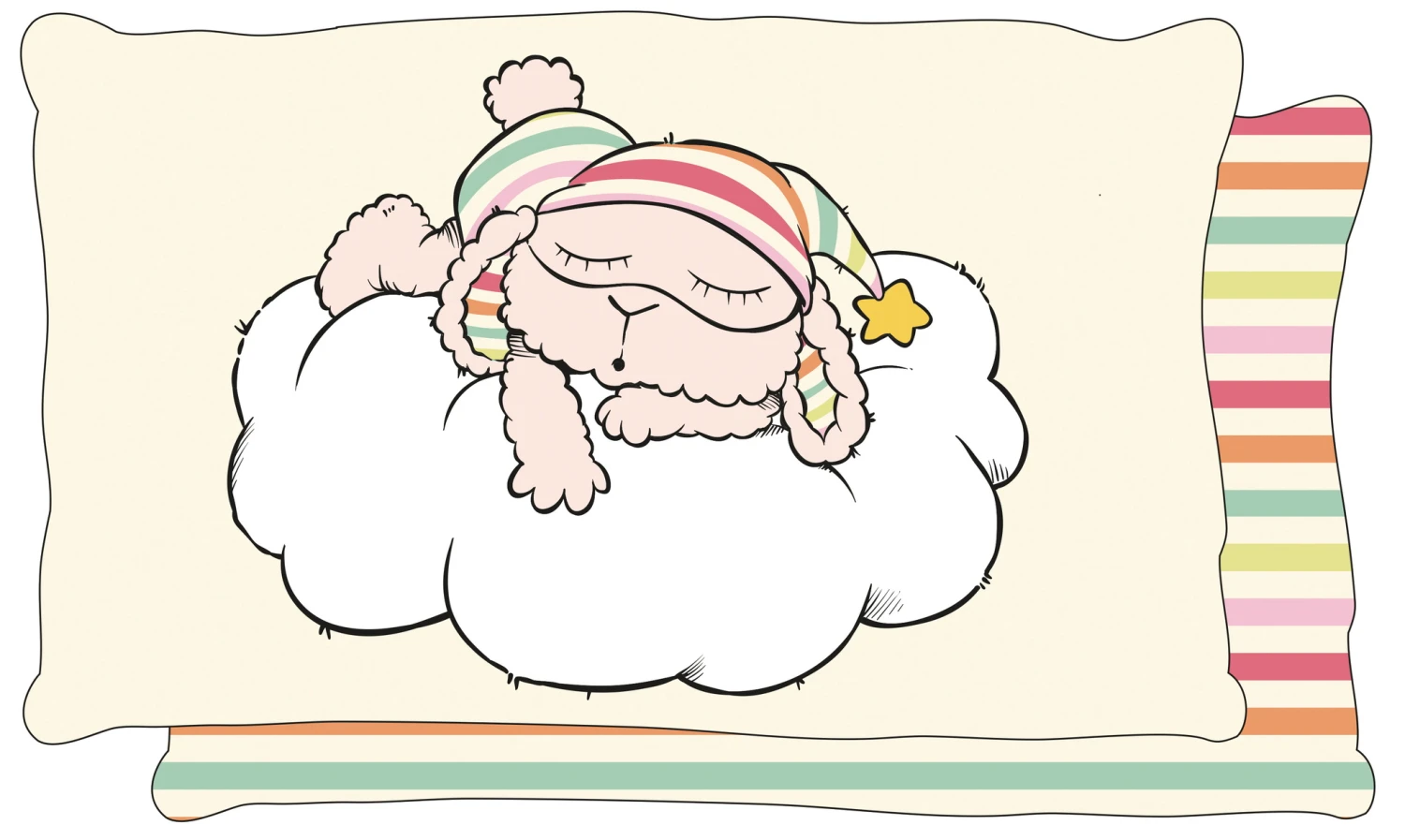 Nici 48294 Kissen Schlafmützen Schaf Jolala 43x25cm Rechteckig Plüsch 3 Nici 48294 Kissen Schlafmützen Schaf Jolala 43x25cm Rechteckig Plüsch – Bild 3