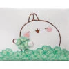 Nici 48878 Kissen MOLANG Hase 43x25cm Mit Kleeblatt Plüsch Kawaii Dekokissen