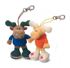 Nici 23907 Anhänger Mit Karabiner Plüsch 12cm Elch Rosa - Orange -Nici 6760ccaf0c3fe85198cb6ed399199469