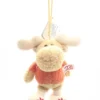 Nici 23907 Anhänger Mit Karabiner Plüsch 12cm Elch Rosa - Orange